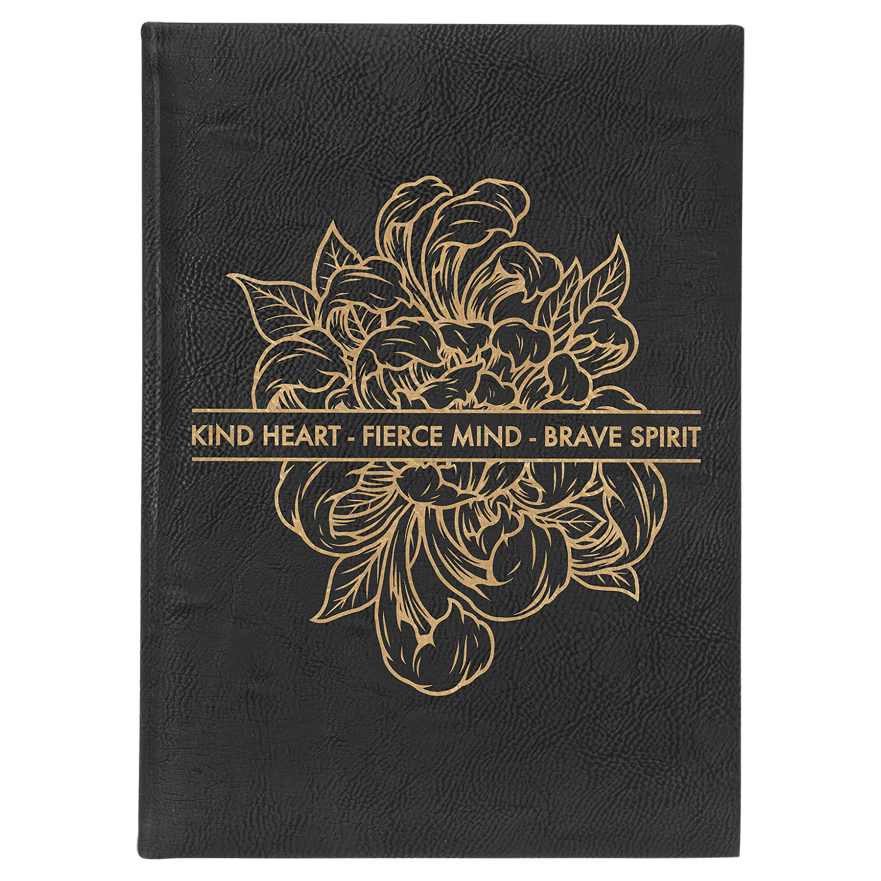 Suni Deri Defter – Siyah/Altın — görsel 1/4