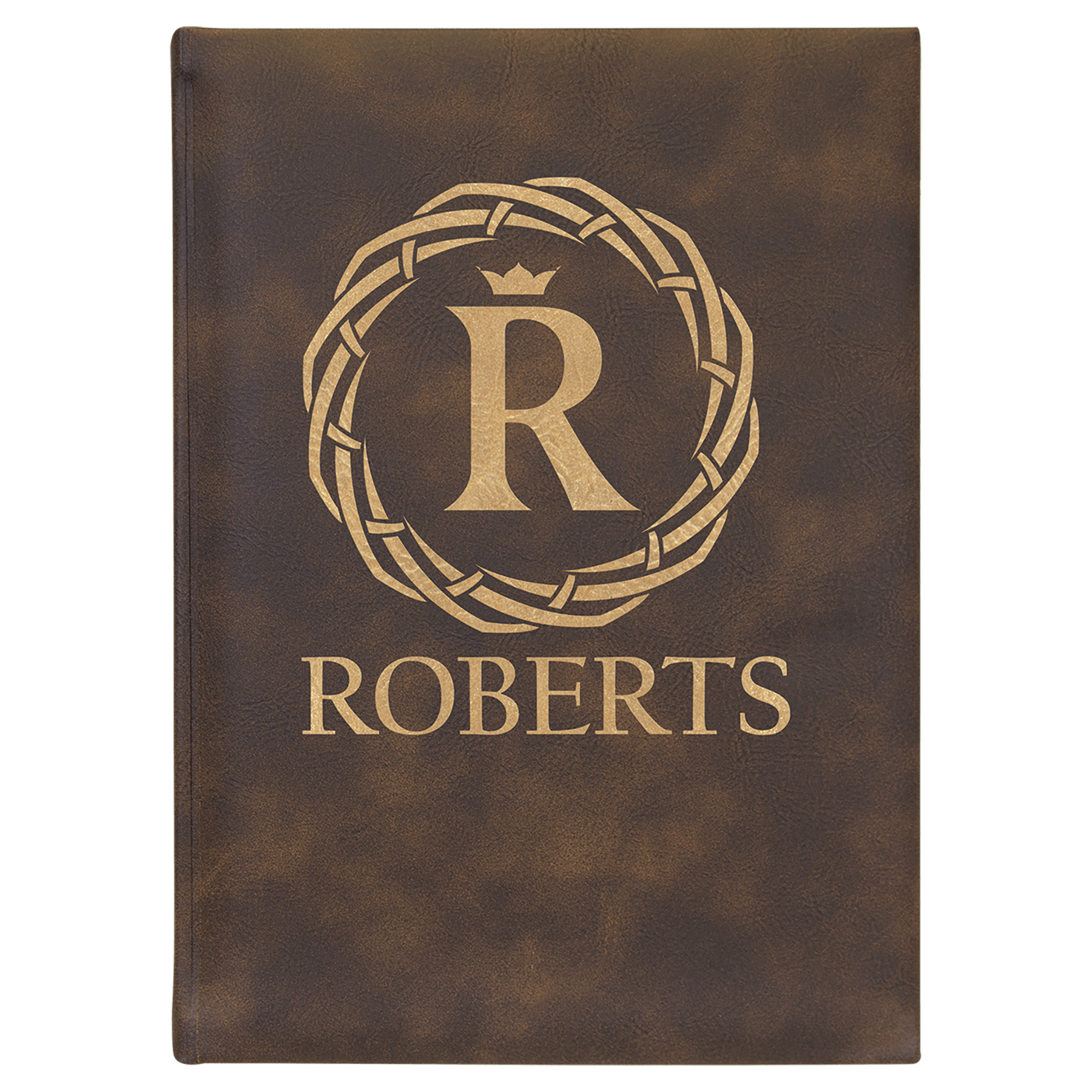 Suni Deri Defter – Rustik/Altın — görsel 1/4
