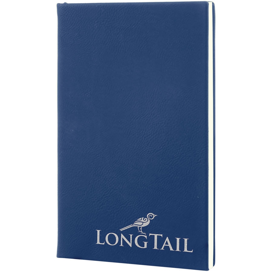 Mavi/Gümüş Suni Deri Defter — görsel 1/3