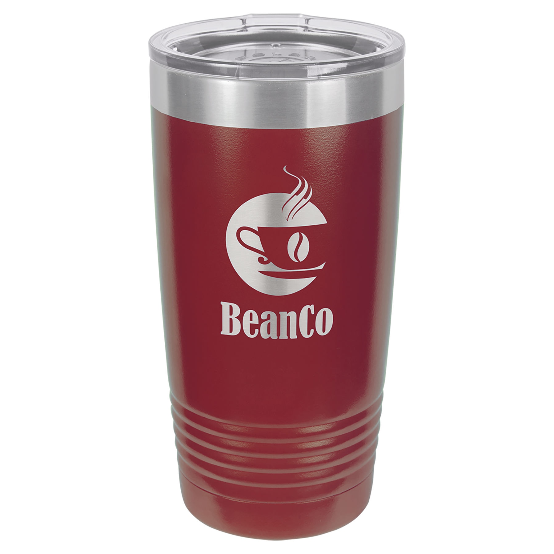20 oz. Ringneck Termos Bardak, Standart Kapaklı – Bordo — görsel 1/2