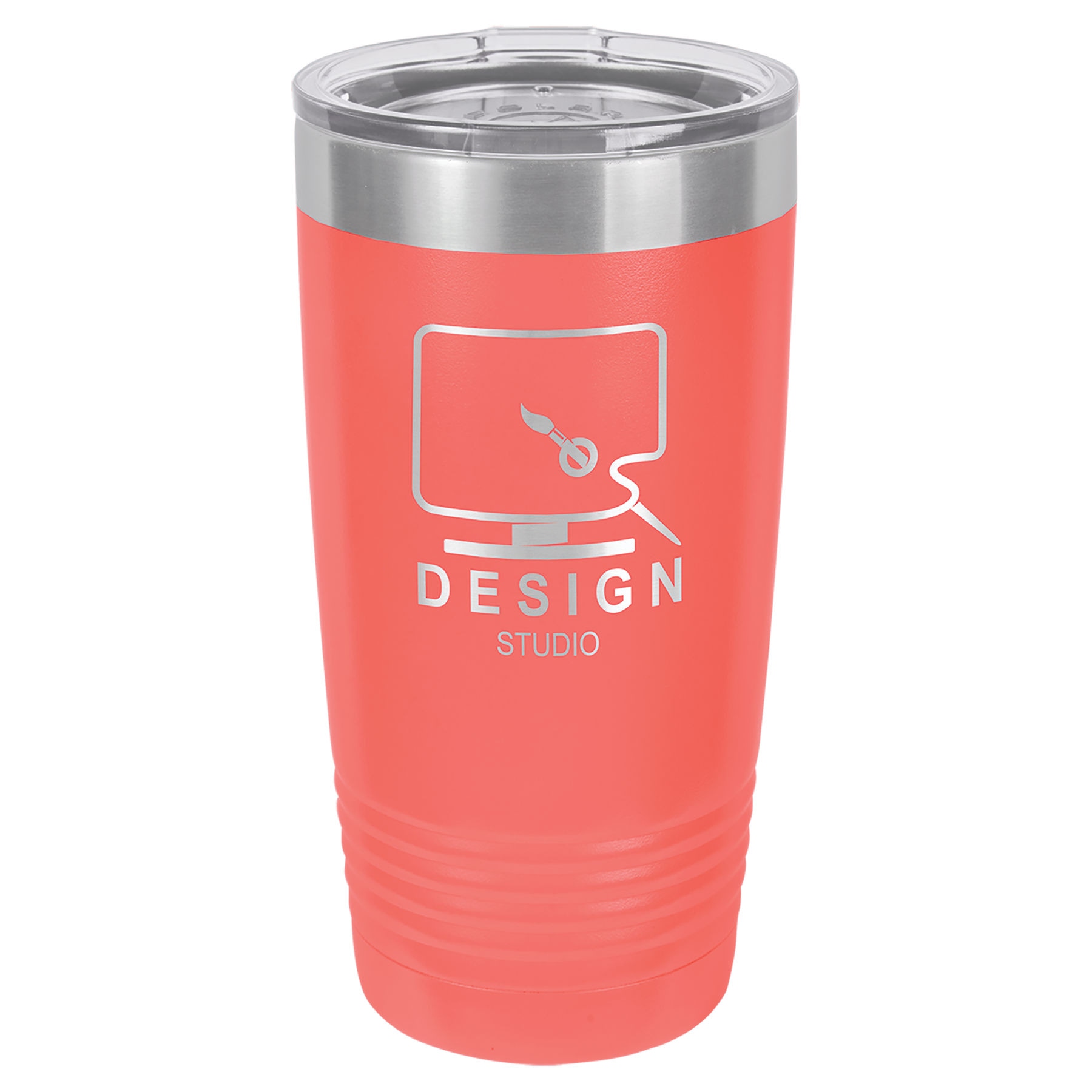 20 oz. Ringneck Termos Bardak, Standart Kapaklı – Mercan — görsel 1/2