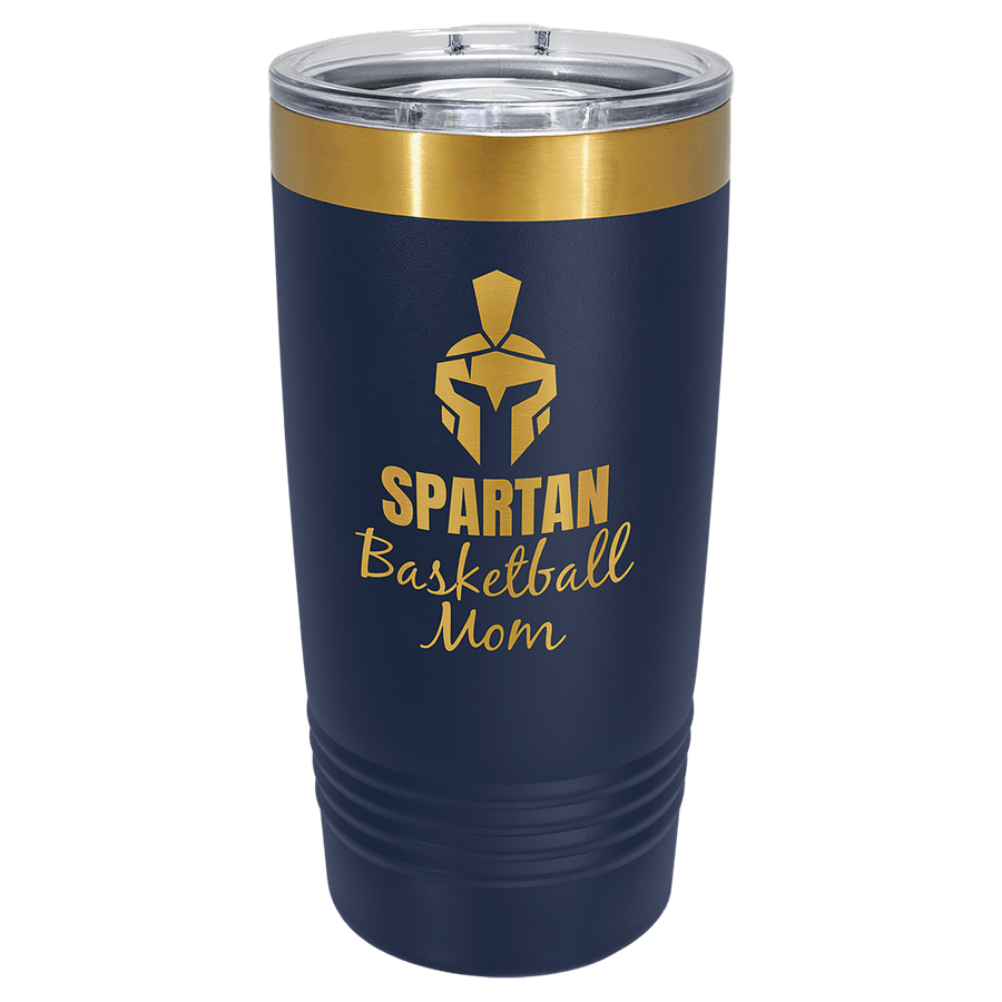 20 oz. Lacivert/Parlak Altın İyon Termos Bardak