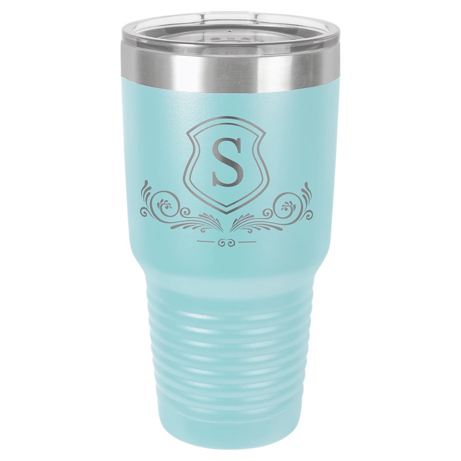 30 oz. Açık Mavi Ringneck Termos Bardak, Standart Kapaklı — görsel 1/2