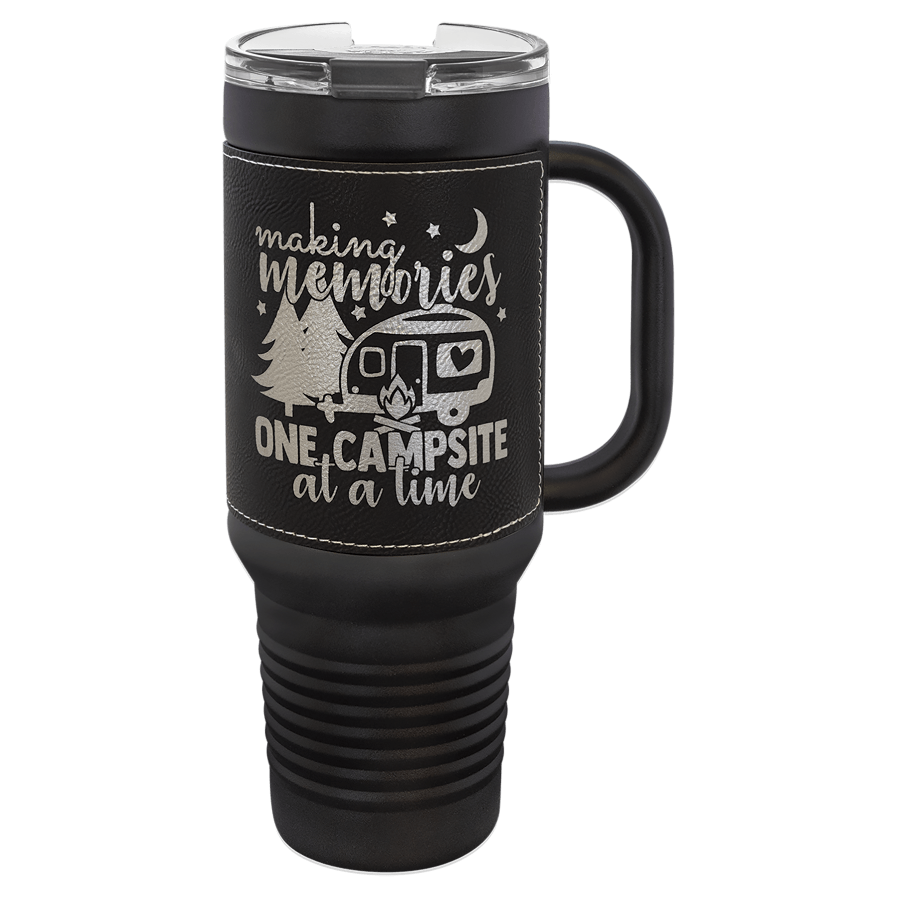 Siyah/Silver Suni Derili Siyah 40 oz. Pipetli Seyahat Kupası — görsel 1/4