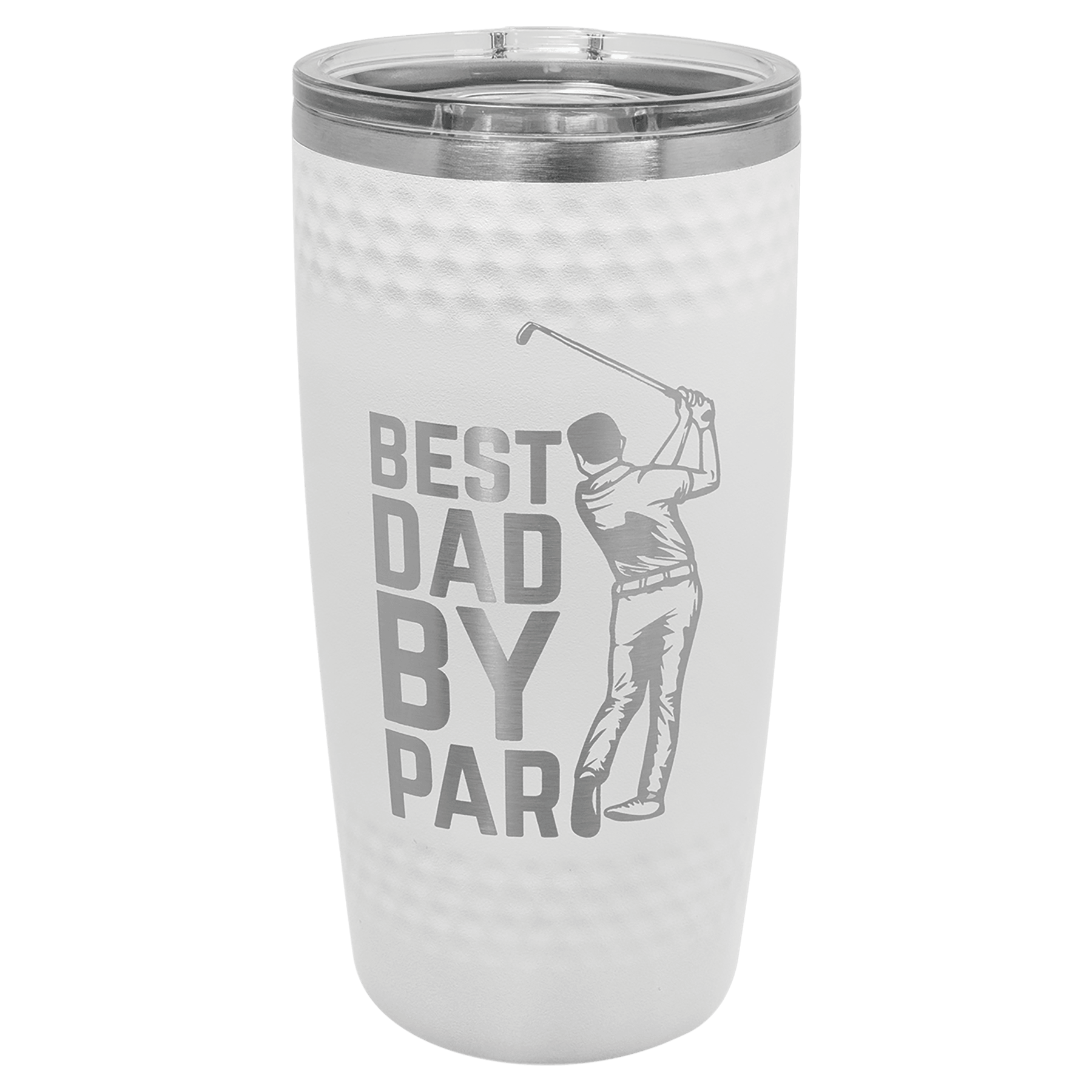 20 oz. Golf Tumbler with Slider Lid – Golf White Smooth Center — view 1 of 2