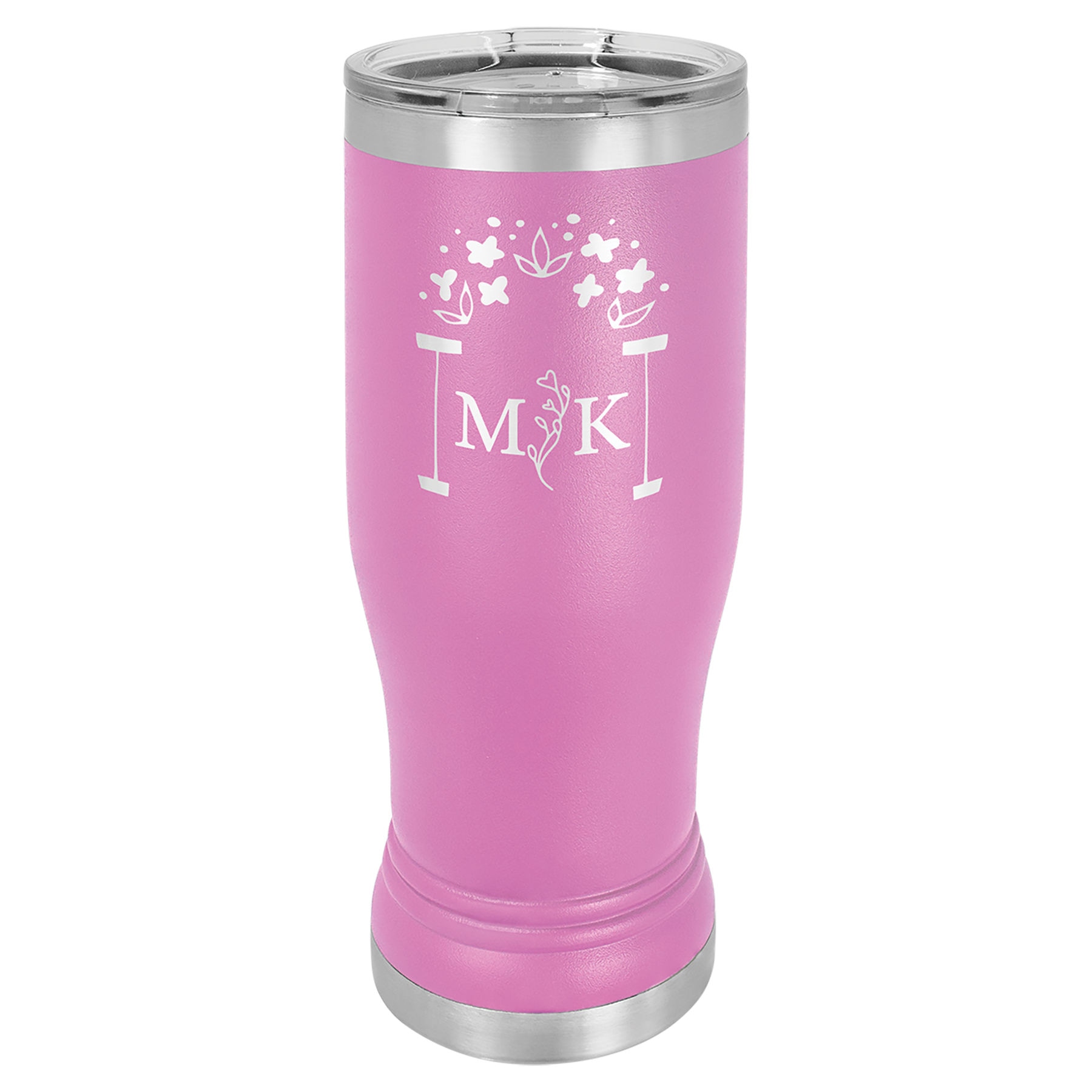 Şeffaf Kapaklı Bira Bardağı – Açık Mor / 14 oz — görsel 1/2