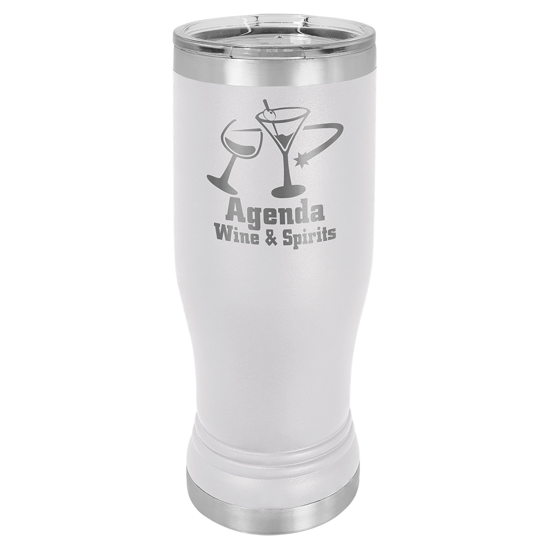 Şeffaf Kapaklı Bira Bardağı – Beyaz / 14 oz — görsel 1/2