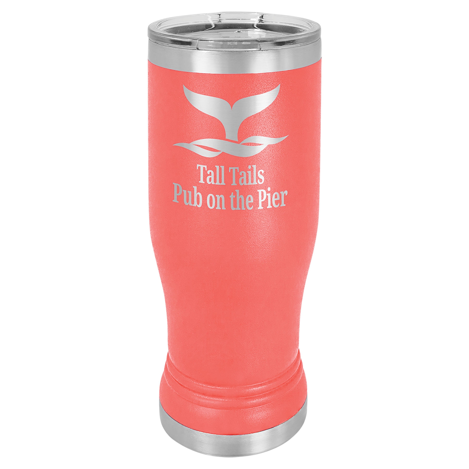 Şeffaf Kapaklı Bira Bardağı – Mercan / 14 oz — görsel 1/2