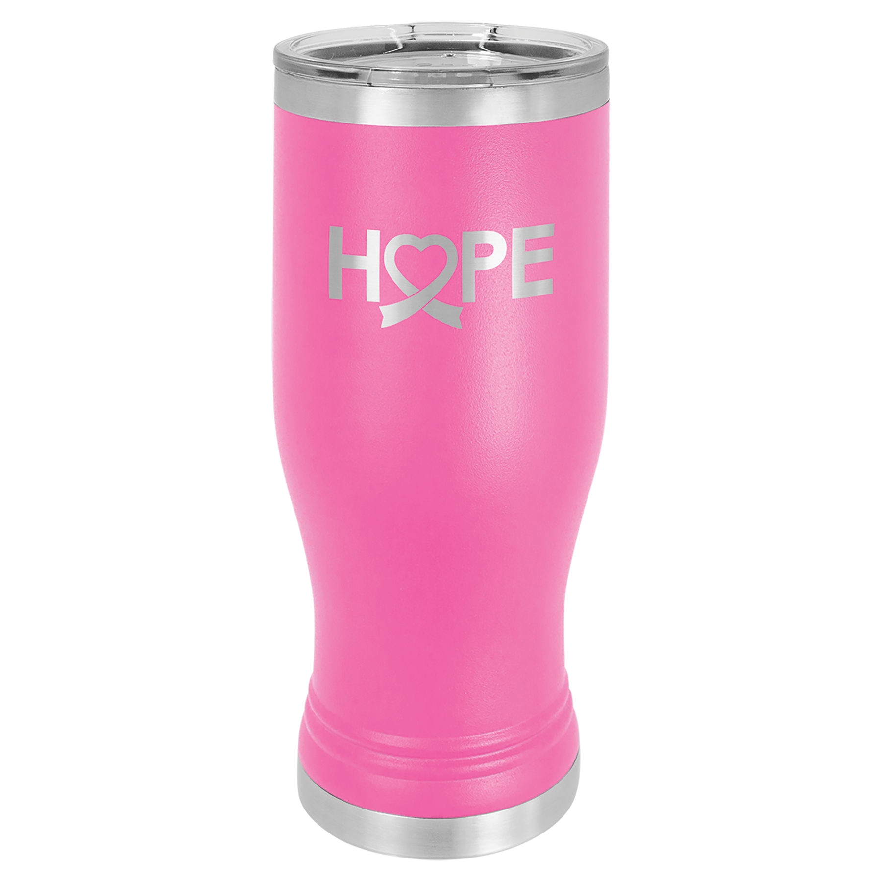 Şeffaf Kapaklı Bira Bardağı – Pembe / 20 oz — görsel 1/2