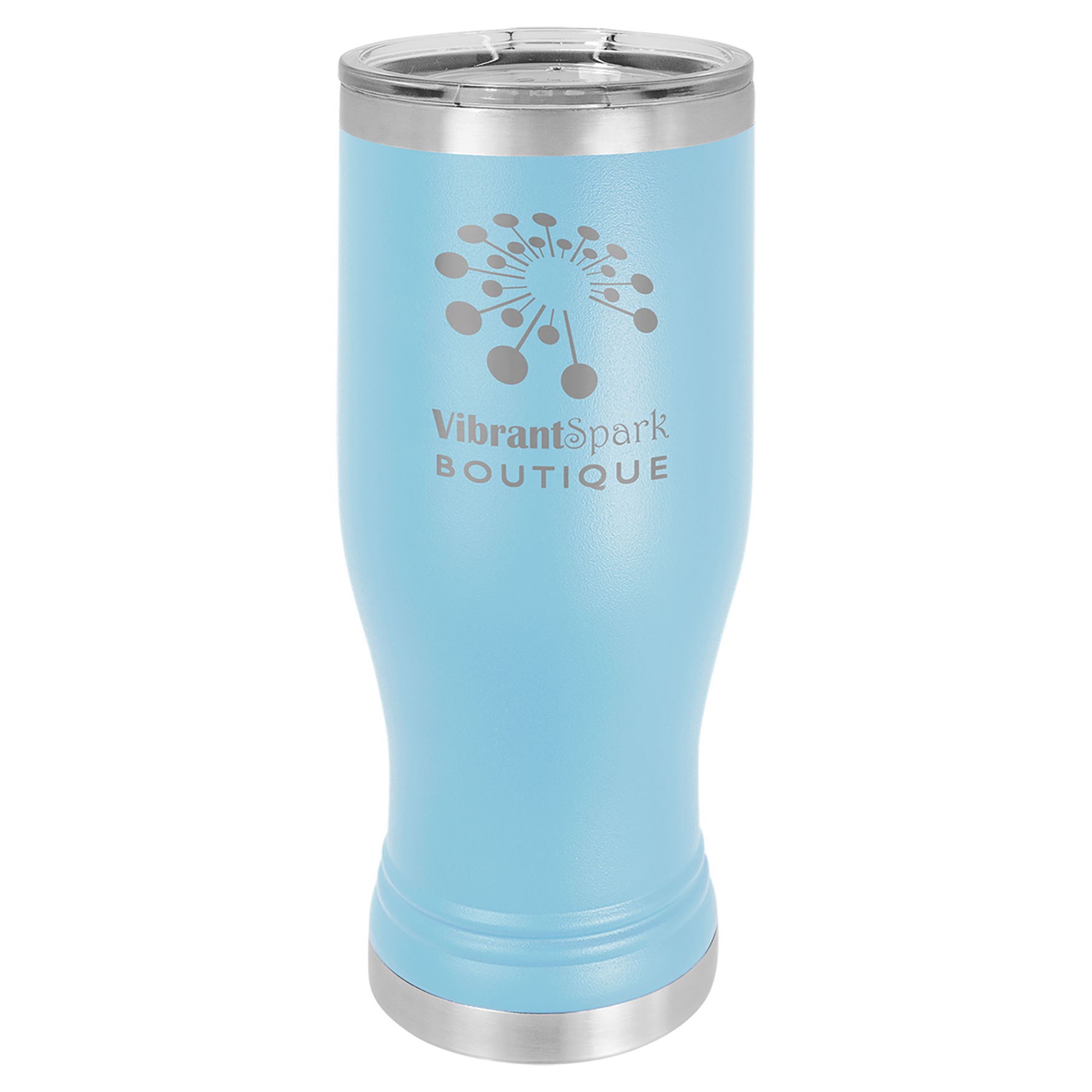 Şeffaf Kapaklı Bira Bardağı – Açık Mavi / 20 oz — görsel 1/2
