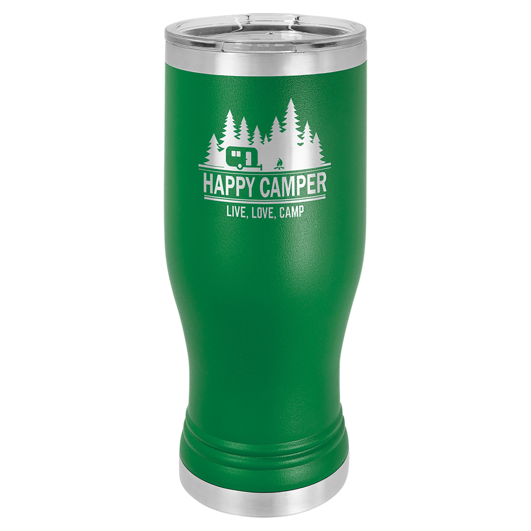Şeffaf Kapaklı Bira Bardağı – Yeşil / 20 oz — görsel 1/2