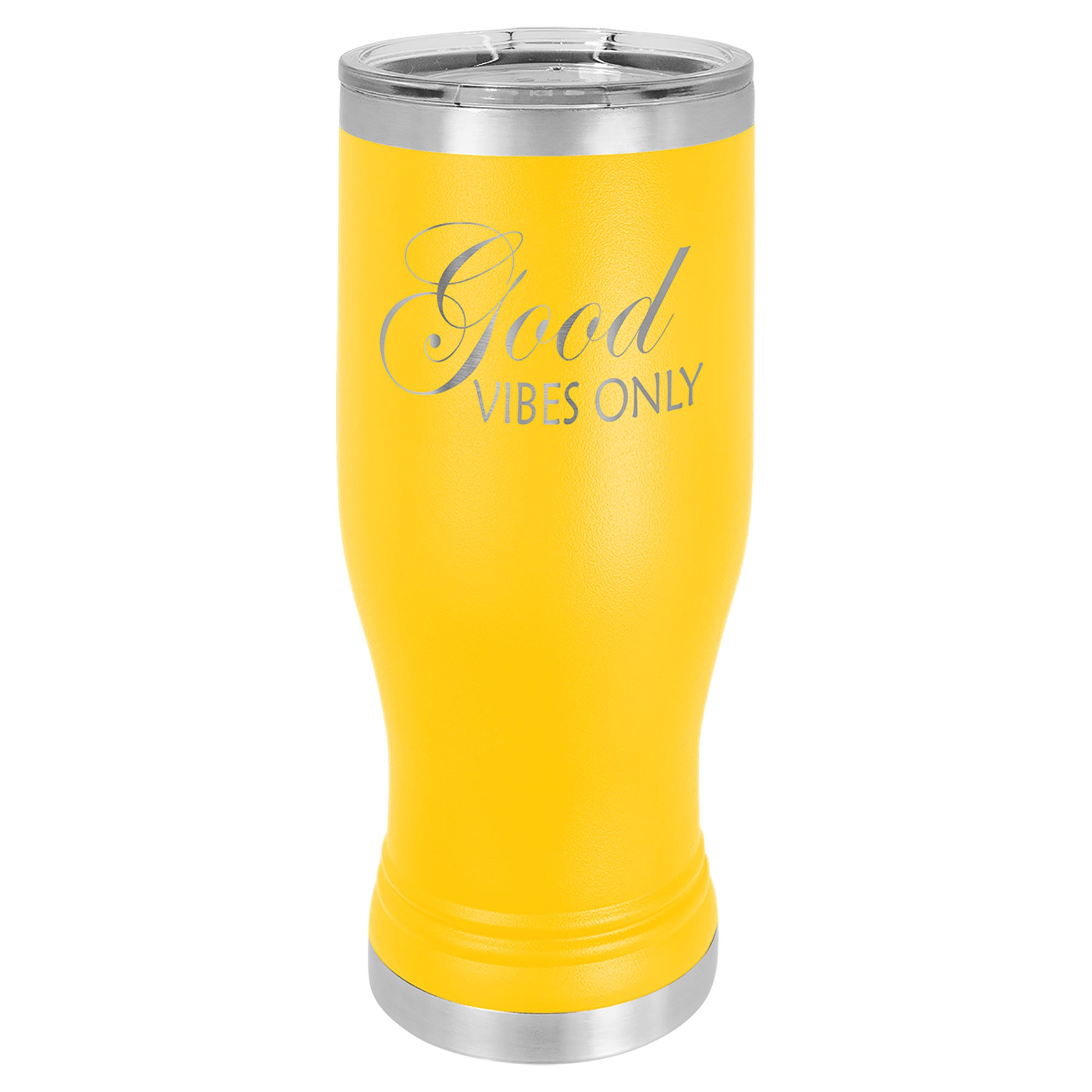 Şeffaf Kapaklı Bira Bardağı – Sarı / 20 oz — görsel 1/2