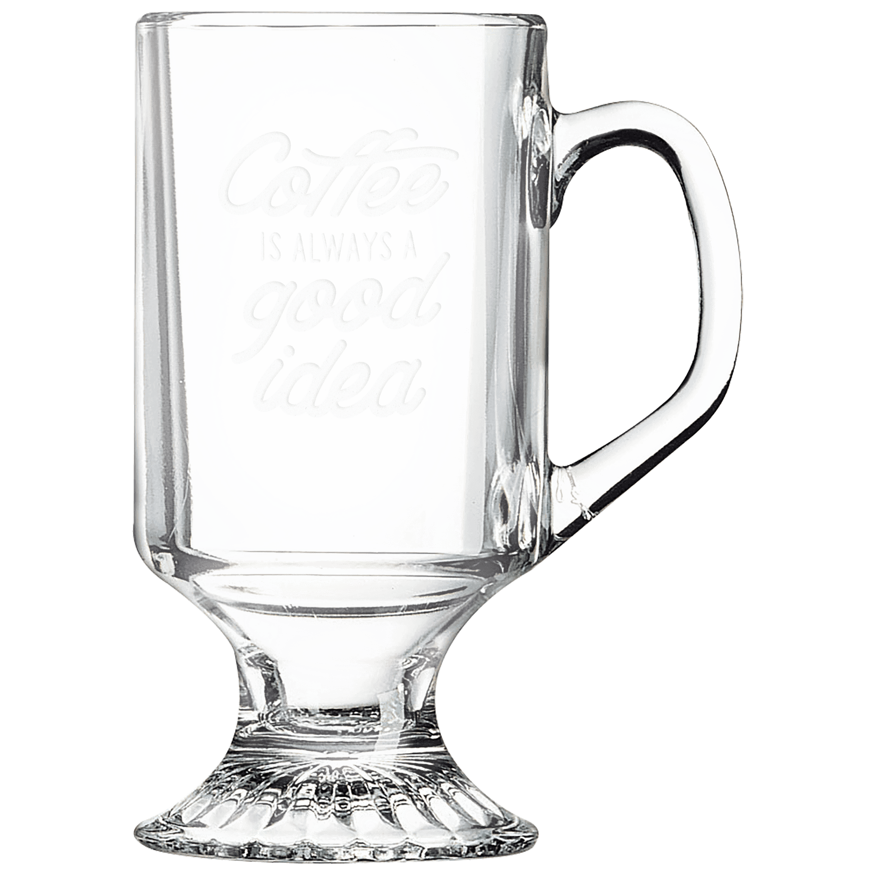 10 oz. Clear Footed Coffee Mug — view 1 of 2