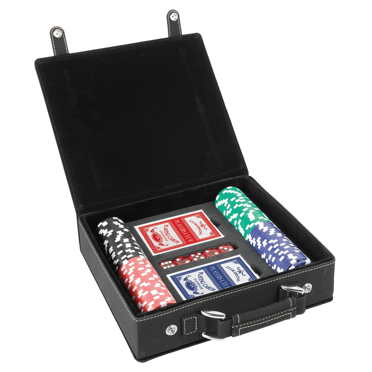 Siyah/Altın Suni Deri 100 Fişli Poker Seti