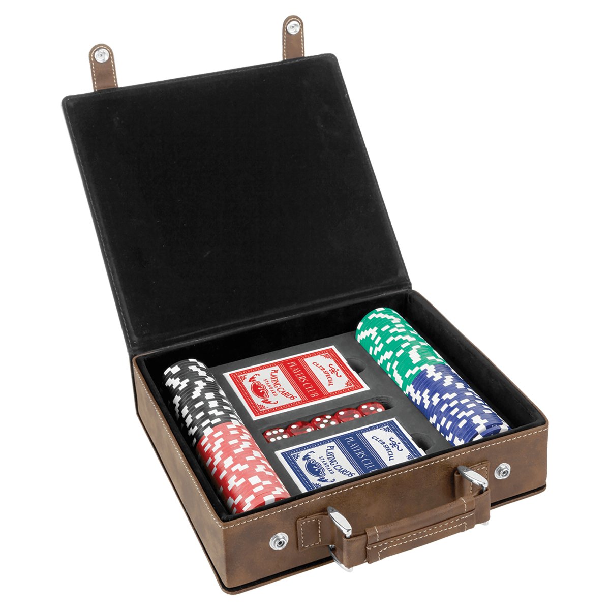 Rustik/Altın Suni Deri 100 Fişli Poker Seti