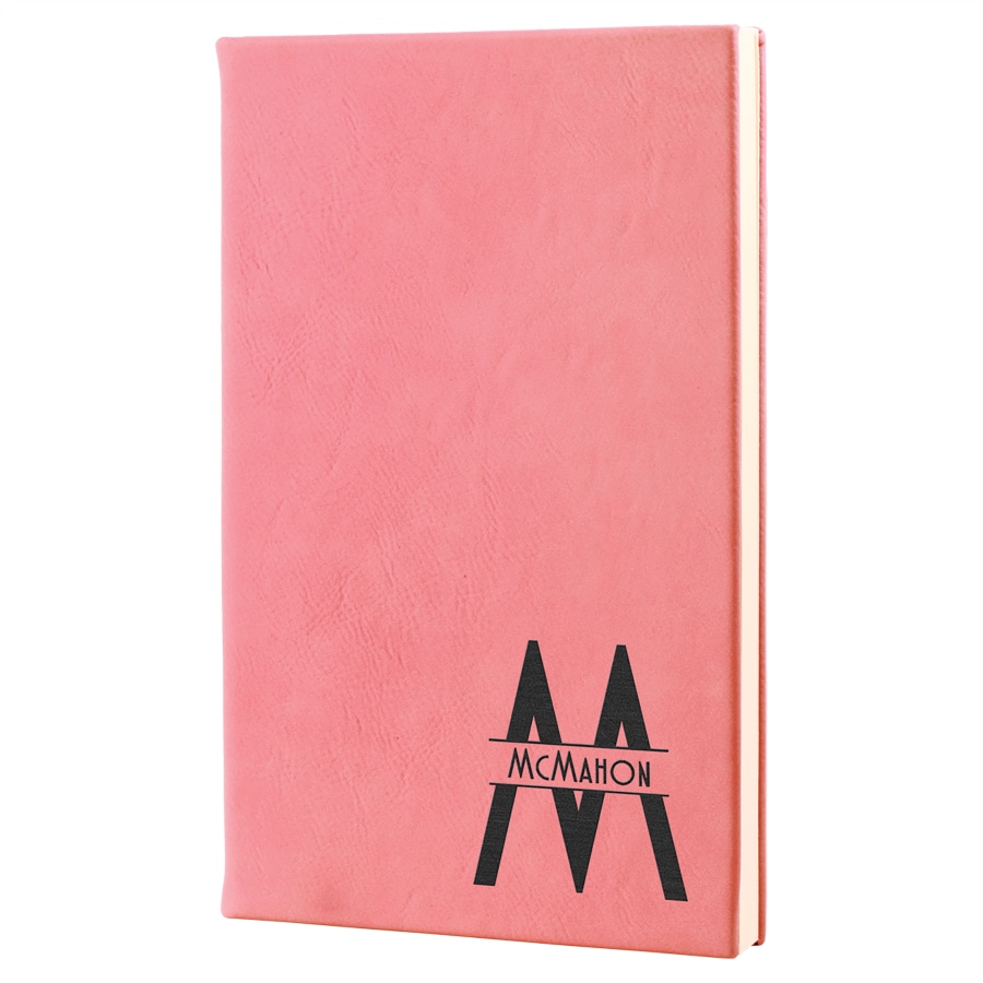 Pembe Suni Deri Defter — görsel 1/4