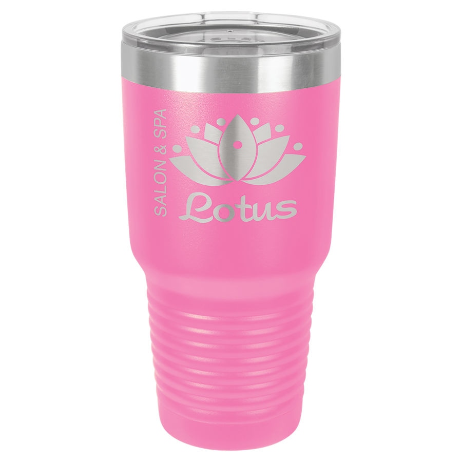 30 oz. Pembe Ringneck Termos Bardak, Standart Kapaklı — görsel 1/2
