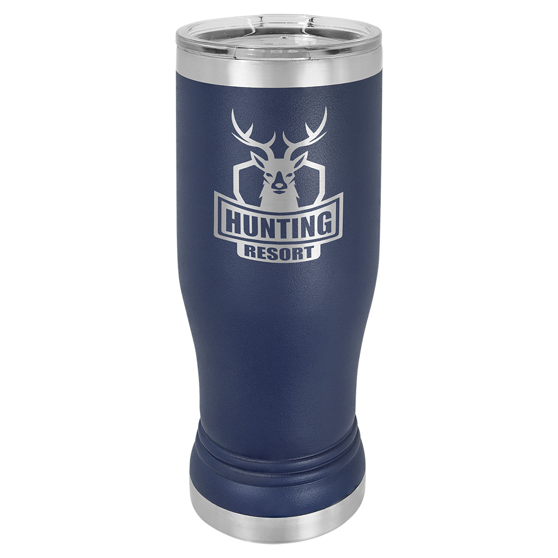 Şeffaf Kapaklı Bira Bardağı – Lacivert / 14 oz — görsel 1/2