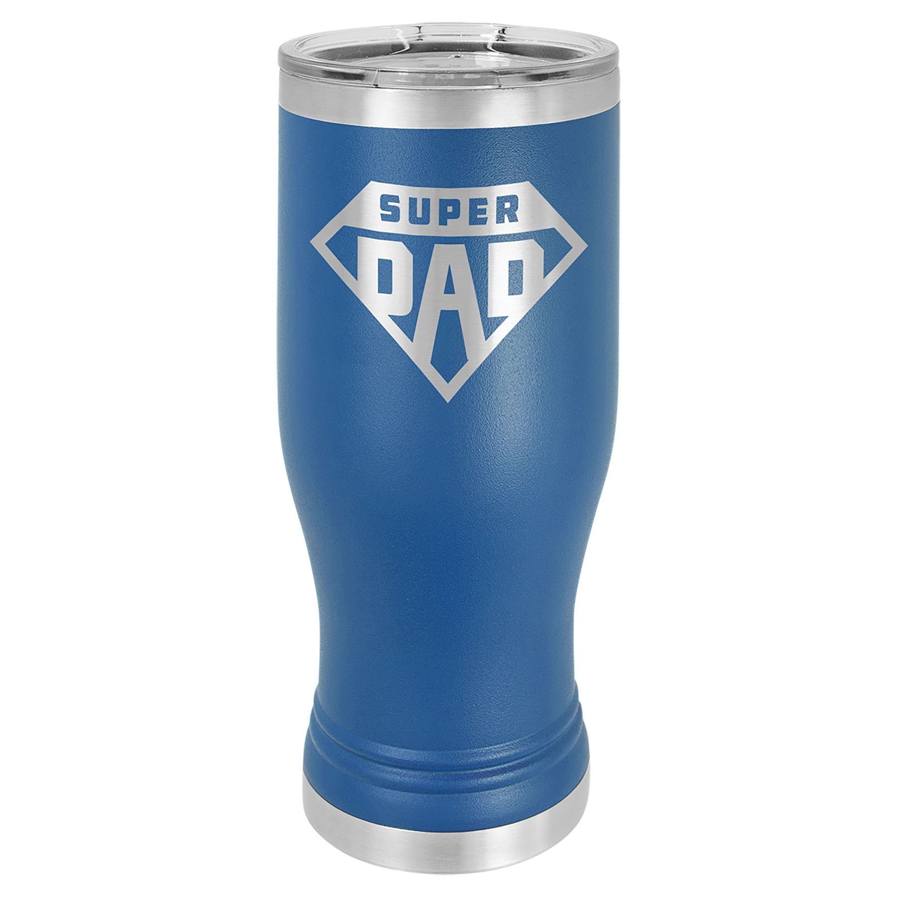 Şeffaf Kapaklı Bira Bardağı – Kraliyet Mavisi / 20 oz — görsel 1/2