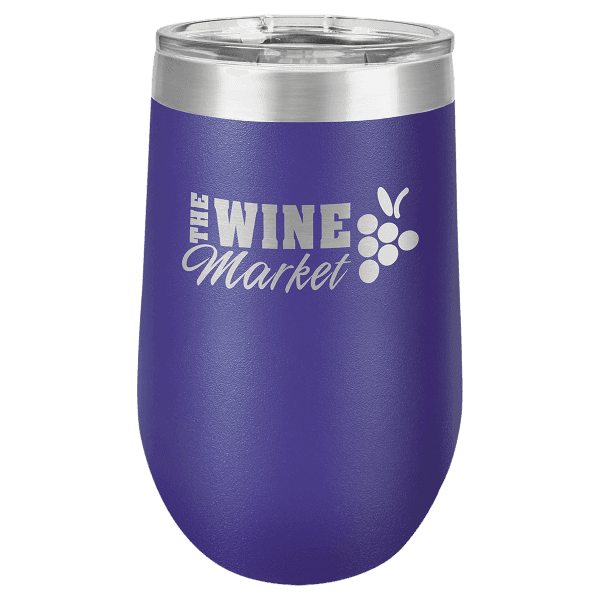 Stemless Wine Tumbler with Standard Lid – 16 oz. / Purple