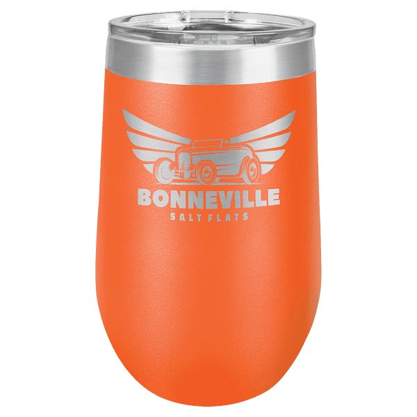 Stemless Wine Tumbler with Standard Lid – 16 oz. / Orange