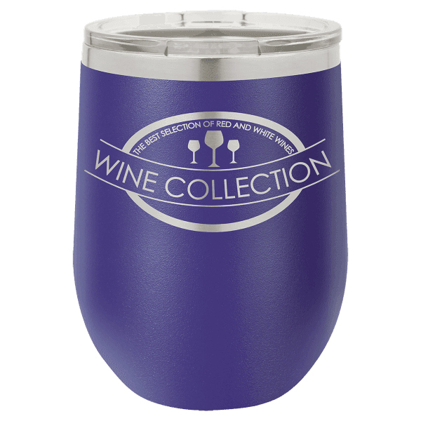 Stemless Wine Tumbler with Standard Lid – 12 oz. / Purple