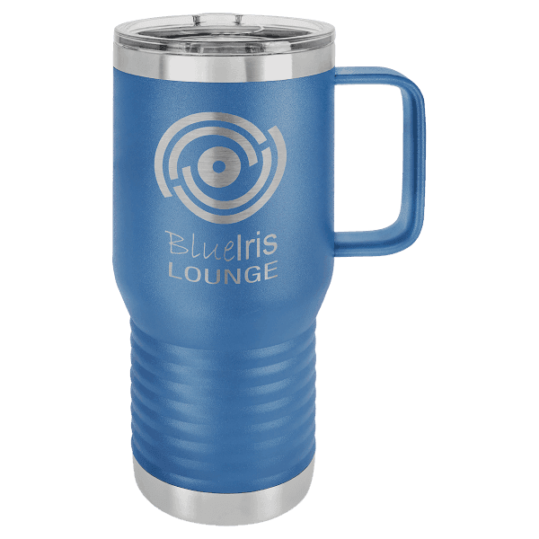 20 oz. Vacuum Insulated Travel Mug with Slider Lid – Royal Blue