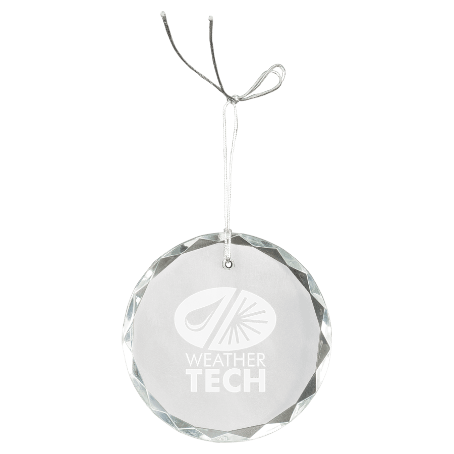 3" Crystal Round Faceted Ornament