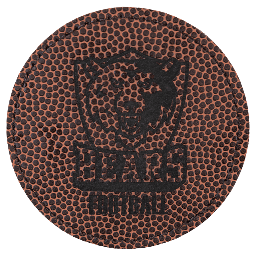 3" Yuvarlak Suni Deri Patch, Yapışkanlı – Amerikan Futbolu