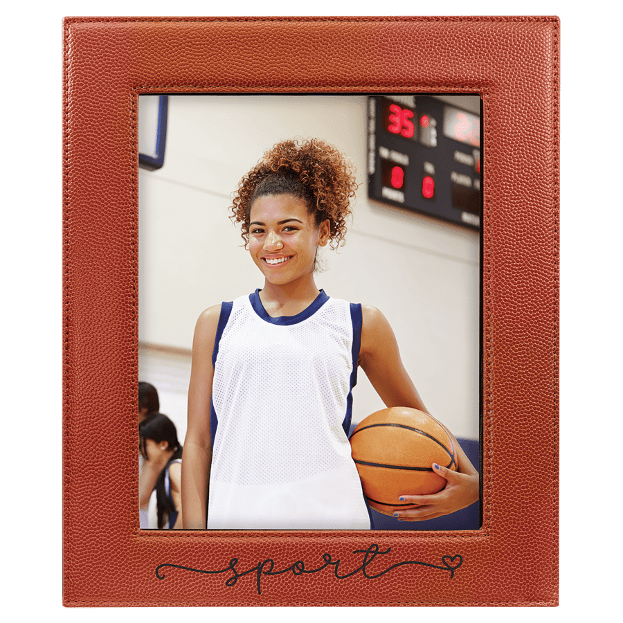 Suni Deri Fotoğraf Çerçevesi – 8x10 in / Basketbol