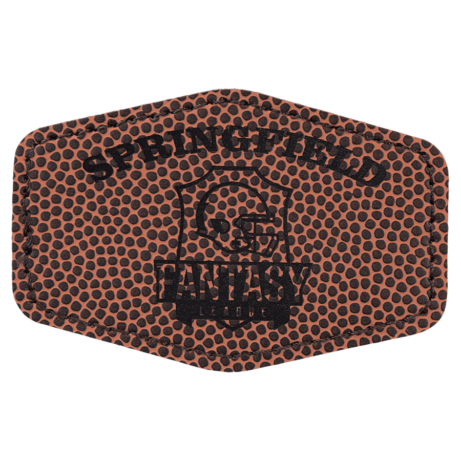 3" x 2" Altıgen Suni Deri Patch, Kota Pro Yapışkanlı – Amerikan Futbolu