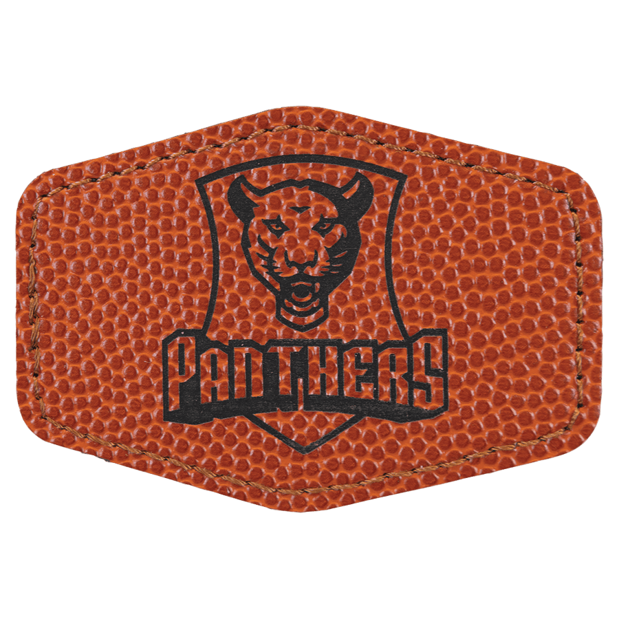 3" x 2" Altıgen Suni Deri Patch, Kota Pro Yapışkanlı – Basketbol