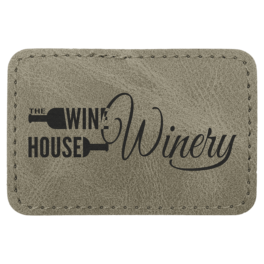 3" x 2" Light Green Premier Laserable Leatherette Rectangle Patch with Kota Pro Adhesive - Creekside Collection
